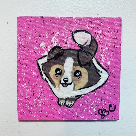 Collie Magnet, Acrylic on Canvas - Picture 1 of 1